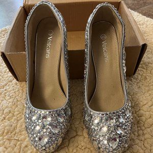 Silver Embellished Heels